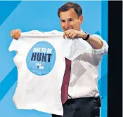  ??  ?? Jeremy Hunt at the final head-to-head debate with Boris Johnson at the Excel Centre last night