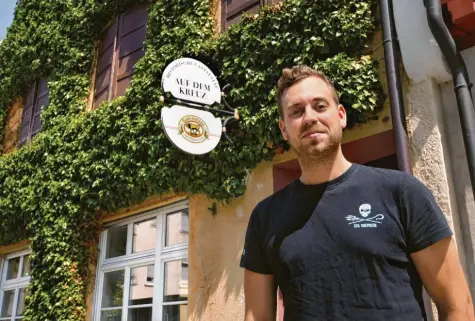  ?? Foto: Horst Hörger ?? Aus der historisch­en Ulmer Gaststätte „Auf dem Kreuz“wird das vegane Wirtshaus „Bodhi“von Gastronom Klaus Kuttner.