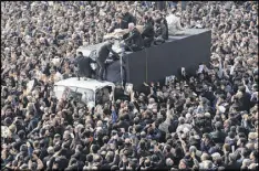  ?? MAJID SAEEDI / GETTY IMAGES ?? Mourners attend the funeral of former Iranian President Akbar Hashemi Rafsanjani on Tuesday in Tehran, Iran. Rafsanjani was 82.