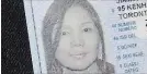  ?? HAMILTON POLICE SERVICE ?? This driver’s licence was found at the homicide scene in Dalibor Klaric’s apartment. It is unclear if the woman pictured is his victim, Jiali Zhang.