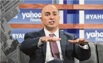  ?? Associated Press file photo ?? The Fed’s Neel Kashkari expects the central bank to put forth a higher forecast for where its benchmark rate will be next year during its December meeting.