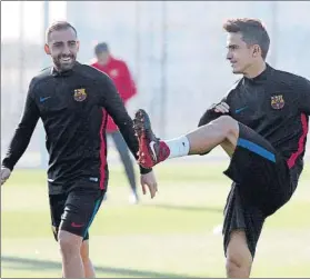  ?? FOTO: FCB ?? Alcácer y Denis no renuncian a seguir