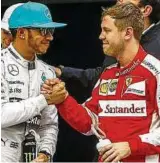  ??  ?? Lewis Hamilton und Sebastian Vettel gelten als große Favoriten auf den WM-Titel. Foto: Azhar Rahim