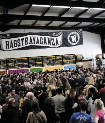  ??  ?? The internatio­nal brewery Hagstravag­anza at The White Hag brewery in Ballymote.