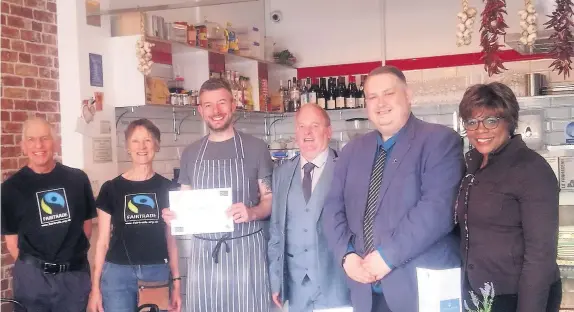  ??  ?? Petite Chouette cafe in Hinckley won the Hinckley and Bosworth Fairtrade Retailer of the Year award.