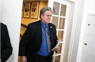  ?? New York Times file ?? Steve Bannon, President Donald Trump’s former chief strategist, has predicted he will be more effective outside the White House. He has returned to Breitbart News as executive chairman.