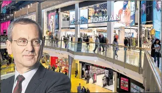  ??  ?? CENTRE PARTING: Bullring, pictured, and Brent Cross chairman David Tyler, inset