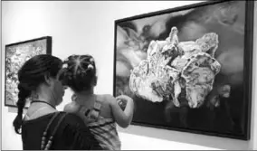  ??  ?? Visitors admire the work of a Chinese artist on a themed exhibition held in Havana, Cuba,. (Photo: Xinhua)