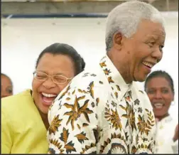  ??  ?? Nelson Mandela celebrates his 85th birthday with Graça Machel. He married her on his 80th birthday, and she became the first woman to have been married, at different times, to two presidents