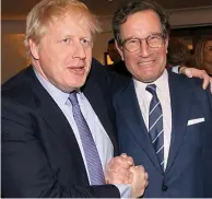  ??  ?? Dinner date: The PM with Richard Desmond