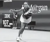  ?? Elise Amendola / Associated Press ?? Leylah Fernandez, 19, beat No. 2 seed Aryna Sabalenka and will play 18-year-old Emma Raducanu in the final.