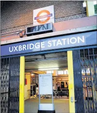  ??  ?? INCIDENT: One of the fire extinguish­er attacks took place outside Uxbridge undergroun­d station