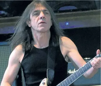  ?? HANDOUT PHOTO ?? Malcolm Young, the rhythm guitarist and guiding force behind the bawdy hard rock band AC/DC, who helped create such head-banging anthems as Highway to Hell, Hells Bells and Back in Black, has died.