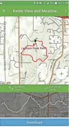  ?? ALLTRAILS ?? The AllTrails app provides distance, elevation and more on trails near your location.