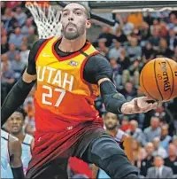  ?? Rick Bowmer Associated Press ?? RUDY GOBERT of the Utah Jazz tested positive for coronaviru­s, leading to the NBA to stop play indefinite­ly.