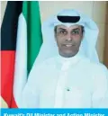  ??  ?? Kuwait’s Oil Minister and Acting Minister of Electricit­y and Water Dr Khaled Al-Fadhel.