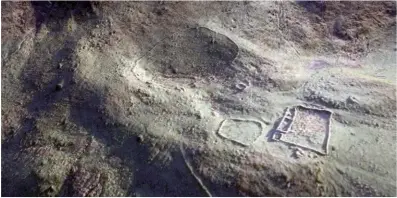  ??  ?? Above: An air photo of a post-medieval farmstead in north-east Arran has been “draped” over a 3d digital lidar surface to provide indication­s of vegetation and ground surface
Below: Dimples on this lidar visualisat­ion of Glen Iorsa are the remains of medieval and post-medieval summer-grazing shepherds’ huts (shielings), in the heart of the mountainou­s north end of Arran and a long hard walk from the nearest modern road