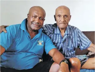  ??  ?? Jone Ramokosoi (left), with his 84-year-old father Timoci Ramokosoi Junior.