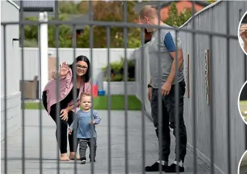  ?? ROSS GIBLIN, ROSA WOODS, ROBERT KITCHIN/STUFF ?? Antionette Tafeamaali­i and partner Peter Younger, with son Jackson Younger, have been preparing to move house this week. Right, from top: Potter Anneke Borren has been making whistles; Zephaniah Joe, 12, has been hanging out building a hut; Tigger Wells lives in his bubble of one – with a cat.