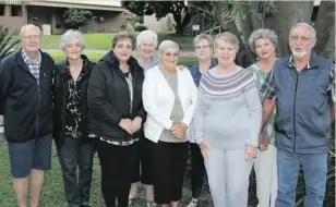  ?? ?? Alf and Martie Pelser, Maureen Schoeman, Marlene van Vuuren, Baby Nel, Anita Breedt, Marie Kotzé and Rika and Klasie Human.