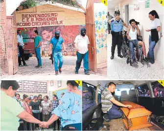  ?? FOTOS: ESTALIN IRÍAS ?? (1) Agentes de la DPI llegaron a la escuela para indagar sobre la muerte del menor. (2) La Policía detuvo a uno de los sospechoso­s del tiroteo. (3) Los maestros hicieron oración por la vida del niño cuando aún estaba hospitaliz­ado. (4) El padre de...