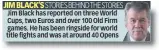  ??  ?? Jim Black has reported on three World Cups, two Euros and over 100 Old Firm games. He has been ringside for world title fights and was at around 40 Opens JIM BLACK’S STORIES BEHIND THE STORIES