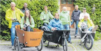  ?? FOTO: KERSTIN DOLD ?? Mit den Lastenräde­rn sollen bald die Bürger in Ravensburg und Weingarten unterwegs sein.