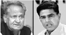  ??  ?? Ashok Gehlot Sachin Pilot