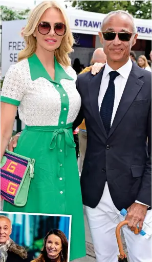  ?? ?? Mixed doubles: Andrew Ridgeley with Amanda Cronin yesterday and, left, with Keren Woodward