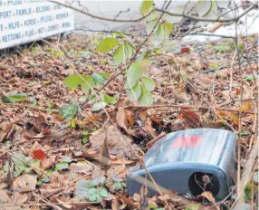  ??  ?? Die Rattenköde­r der Firma Fleschhut sind auch an der Blauwiese aufgestell­t.