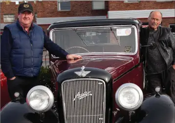  ??  ?? Howard Connolly and Brendan Conroy with a 1934 Austin Ascot.