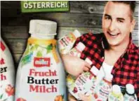  ??  ?? Müller-Werbekampa­gne mit Andreas Gabalier sorgte beim Bauernbund in Österreich für Kritik