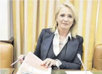  ?? Eduardo Parra / Europa Press ?? Elena Sánchez, expresiden­ta de RTVE, en una comparecen­cia en el Congreso, el pasado 21 de marzo.