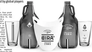  ??  ?? For the logo, the B in the name Bira was flipped to give it an unorthodox look. The logo type was customised to give the brand a distinct identity