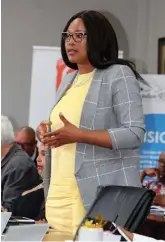  ??  ?? ANC Councillor Claudia Lichaba said the municipali­ty should start dialogue in the communitie­s, addressing the issue of violence against women and children.