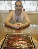  ?? MCKENZIE KEATOR photo ?? Kawika Keator was welcomed home on Aug. 18 with a cake after receiving a kidney transplant July 11 on Oahu.