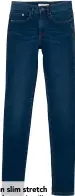  ??  ?? Jean slim stretch sculptant à taille haute, Camaieu, 29,99 €, camaieu.fr