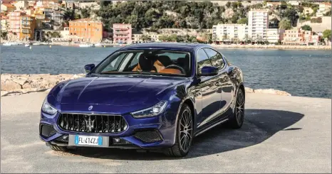  ??  ?? Even in such deluxe and sophistica­ted surroundin­gs as the Cote D’Azur the new Maserati Ghibli turned heads