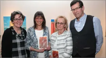  ??  ?? Nuala Early, Dawn Staudt, Carmel Munster and Larry Staudt at the launch of Dawn’s book in Highlanes Gallery.