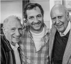  ?? ?? Brooks, Apatow, and Carl Reiner in 2013