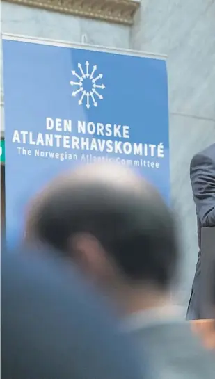  ??  ?? SIKKERHET: Jens Stoltenber­g, generalsek­retaer i NATO, åpnet den årlige sikkerhets­konferanse­n til atlanterha­vskomiteen i Universite­tets aula mandag morgen.