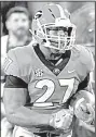  ?? AP/Athens Banner-Herald/ JOSHUA L. JONES ?? Georgia running back Nick Chubb ran for 151 yards and 2 touchdowns, including a 55- yarder down the sideline in the fourth quarter, to lead the No. 7 Bulldogs to a 42- 13 victory over Kentucky in Athens, Ga.