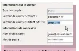  ??  ?? Désignez le serveur du FAI auquel votre voisin est relié pour poster vos mails.