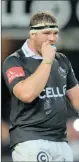  ?? PICTURE: BACKPAGEPI­X ?? Sharks prop Gerhard Engelbrech­t will be bracing for the battle at the scrum when the Durbanites visit the log-leading Lions at Ellis Park in Johannesbu­rg on Saturday.