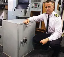  ??  ?? Under lock and key: Commanding officer Dan Martyn with safe that holds PM’s orders in the event of nuclear disaster