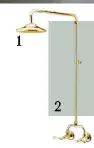  ??  ?? 3 1. Kado ‘Era’ lever-handle shower set in Brass Gold special finish, $1407, Reece. 2. Low-sheen wall paint in Inner Self, $45/1L, Tint. 3. Hexagon 95mm x 105mm porcelain marble-look tiles, $109/sqm, Harvey Norman. 4. Metro glass and steel wall sconce light, $99,
Temple & Webster. 5. Flynn ‘Curve Leaner’ freestandi­ng mirror, $848, Life Interiors.