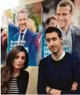  ??  ?? Margaux Pech und Ismail Amrani unter stützen Emmanuel Macron.