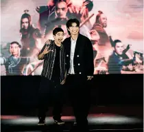 ?? COURTESY OF NETFLIX PHOTO ?? Gordon Cormier as Aang and Dallas Liu as Prince Zuko in Netflix’s live-action series adaptation of ‘Avatar: The Last Airbender.’