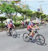  ?? KATSUKI NAKAHARA ?? Ciclistas, al momento de pedir la extensión de la ciclovía.