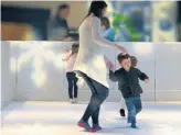  ??  ?? SLIPPIN’ AND SLIDIN’: Kids can skate in their socks at the Boston Children’s Museum.